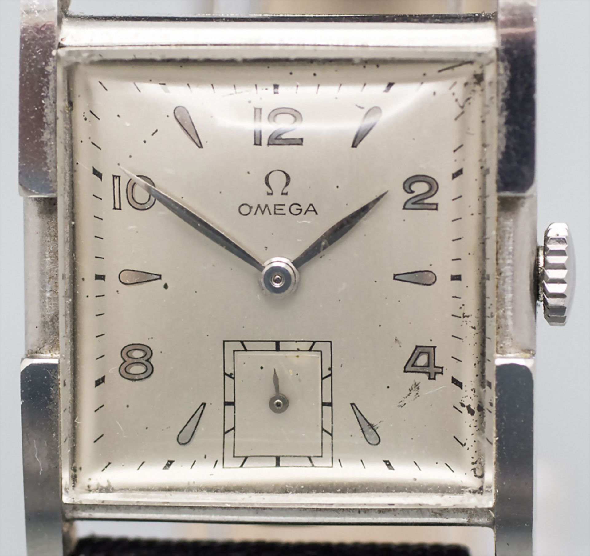Art Déco HAU / An Art Deco tank watch, Omega, Swiss, 1947-1950