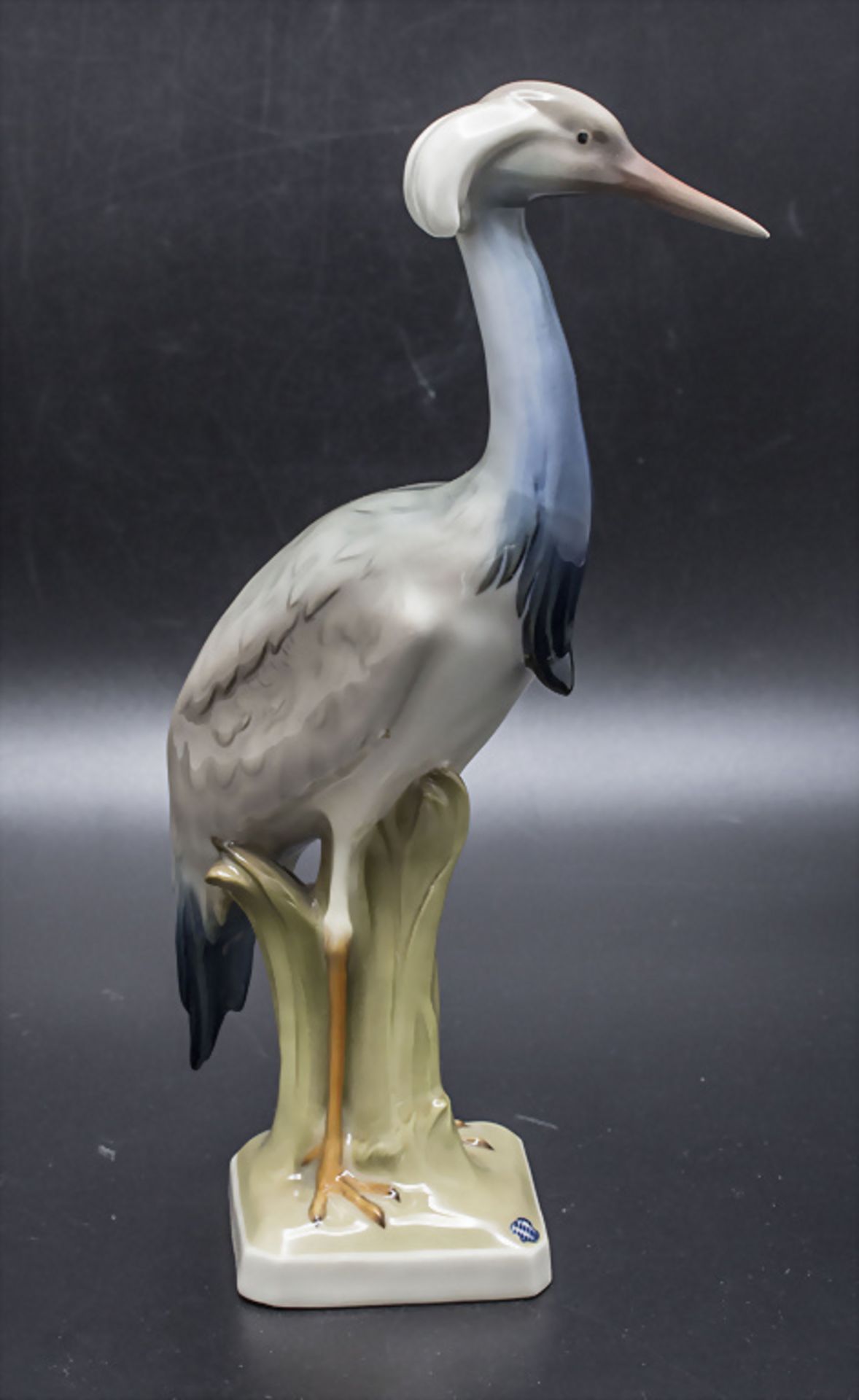 Vogelfigur 'Reiher' / A figure of a heron, Nymphenburg, 1. Hälfte 20. Jh. - Bild 2 aus 6
