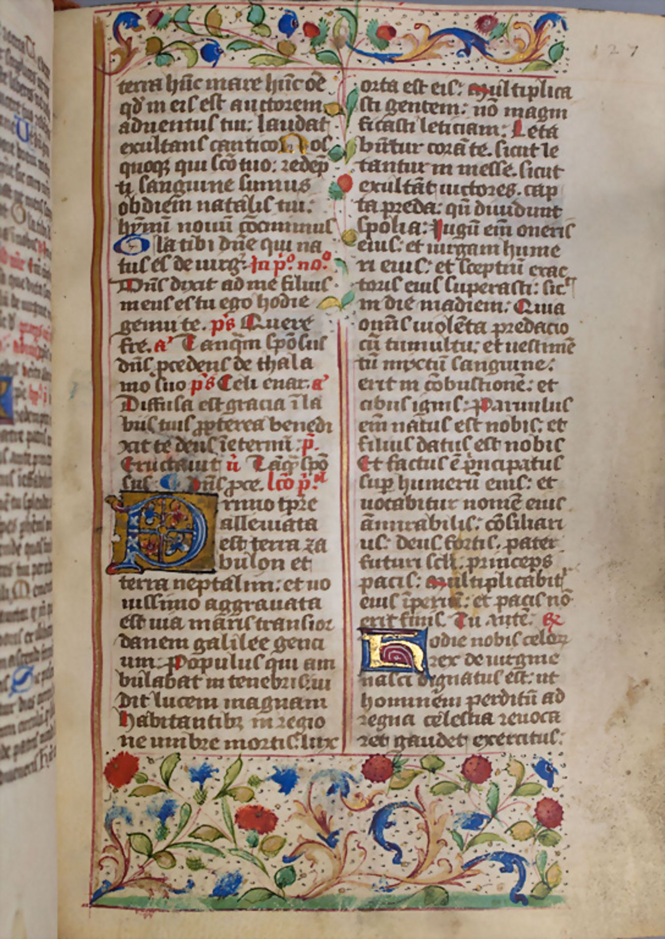 Pracht-Manuskript - Horarium mit Buchmalerei (Stundenbuch) / A Gothic splendid book of hours ... - Image 22 of 25