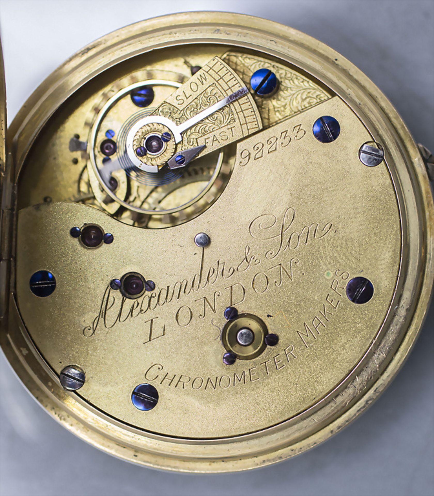 Offene Herrentaschenuhr / A pocket watch, Aleksander & Son, London, 19. Jh. - Image 2 of 5