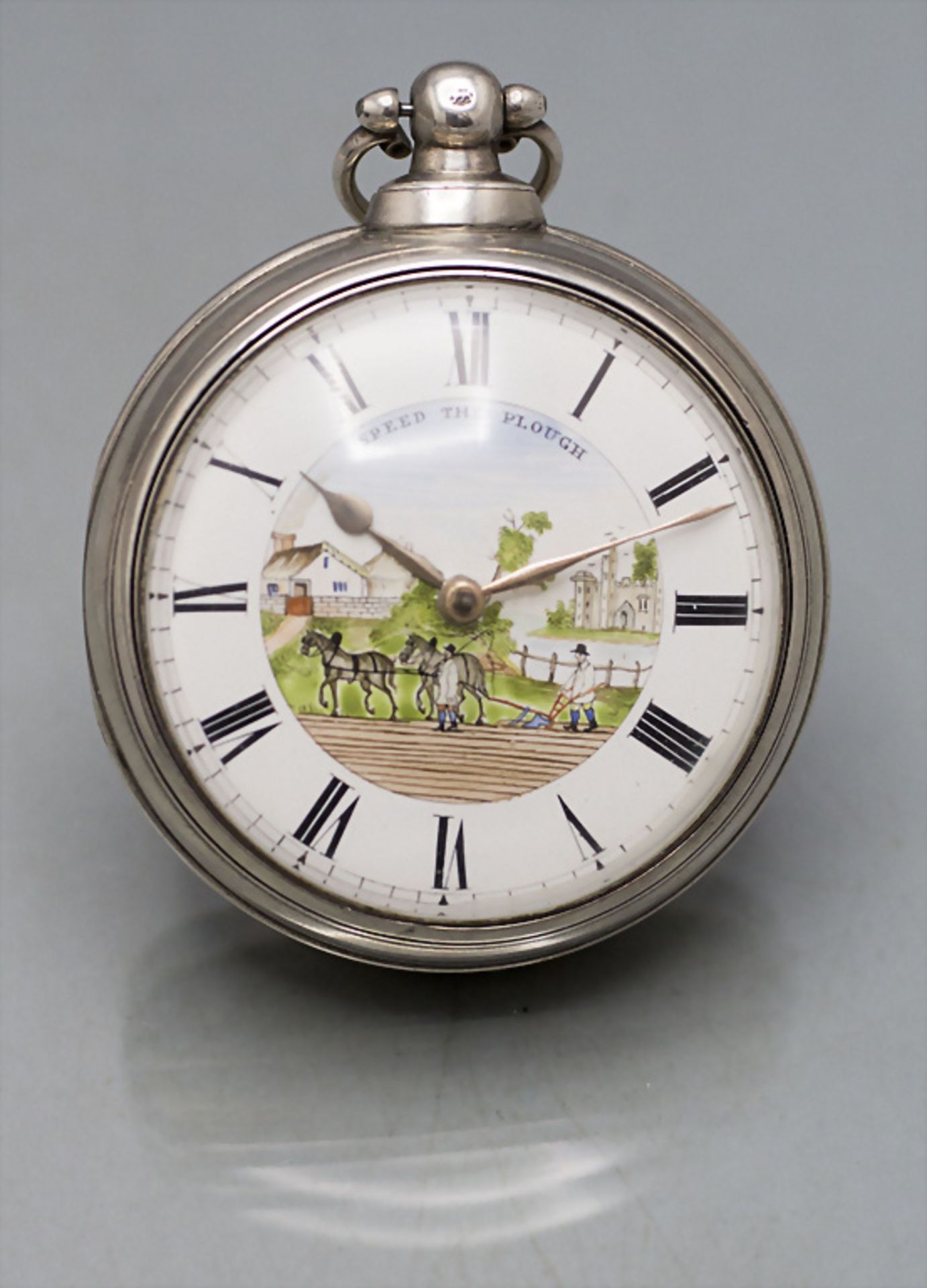 Taschenuhr / A silver pocket watch, B. Blaghrough, Thorne, 19. Jh.