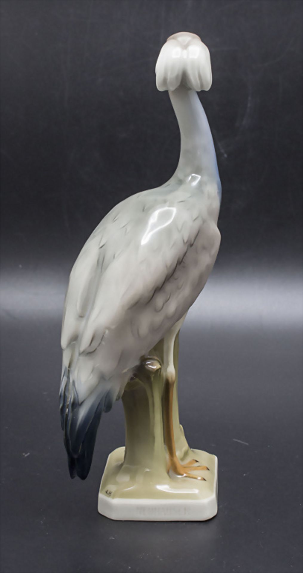 Vogelfigur 'Reiher' / A figure of a heron, Nymphenburg, 1. Hälfte 20. Jh. - Bild 3 aus 6