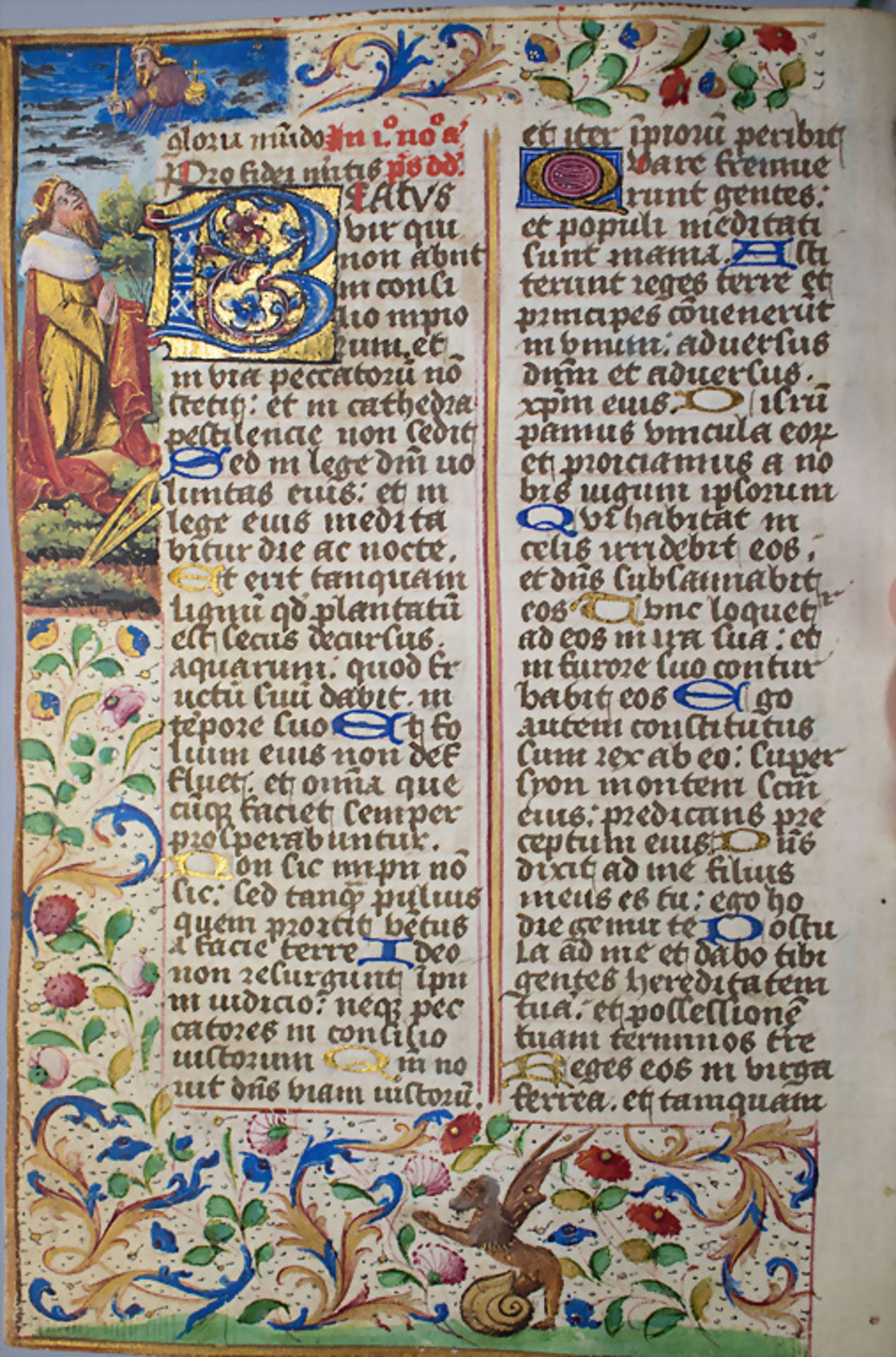 Pracht-Manuskript - Horarium mit Buchmalerei (Stundenbuch) / A Gothic splendid book of hours ... - Image 2 of 25