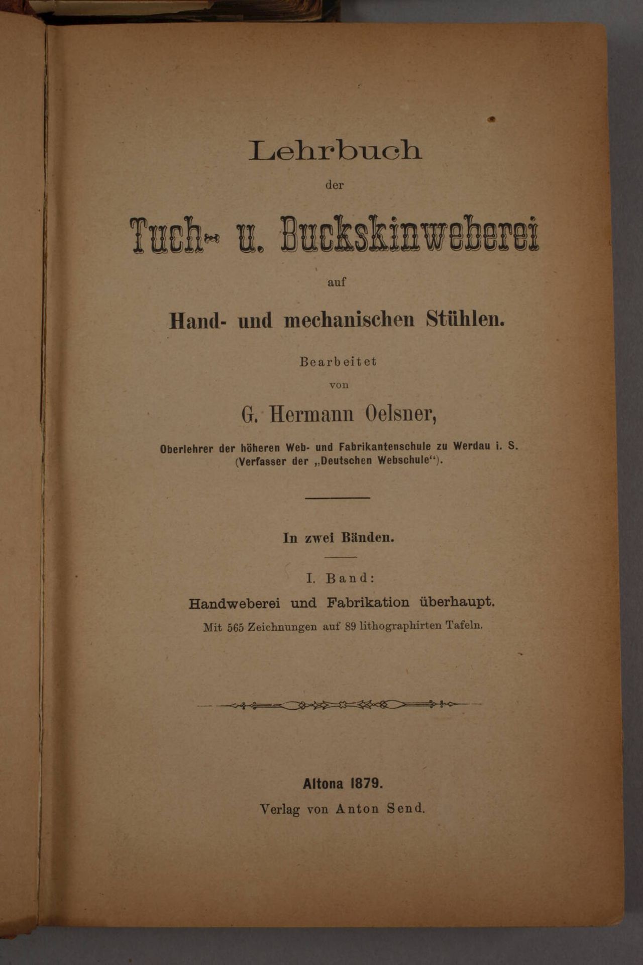 Lehrbuch der Tuch- u. Buckskinweberei - Image 2 of 7