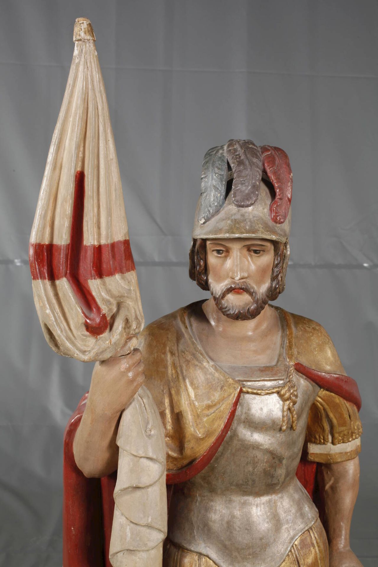 Geschnitzte Heiligenfigur St. Florian - Bild 4 aus 4