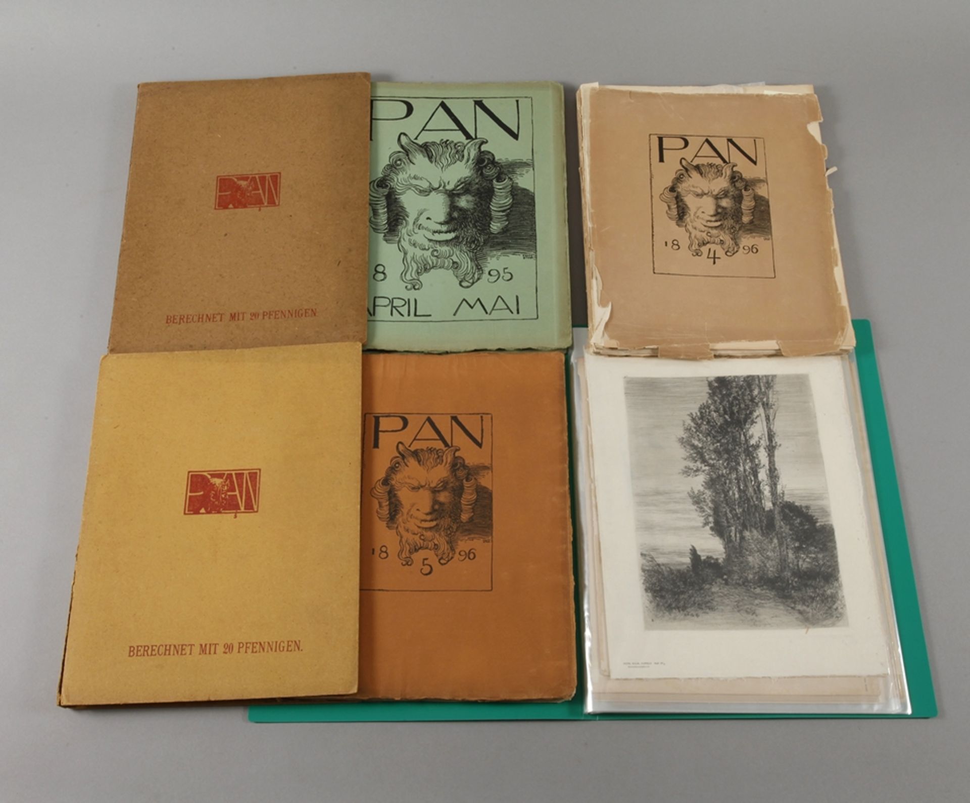 Sammlung Zeitschriften Pan mit Graphikbeilagen