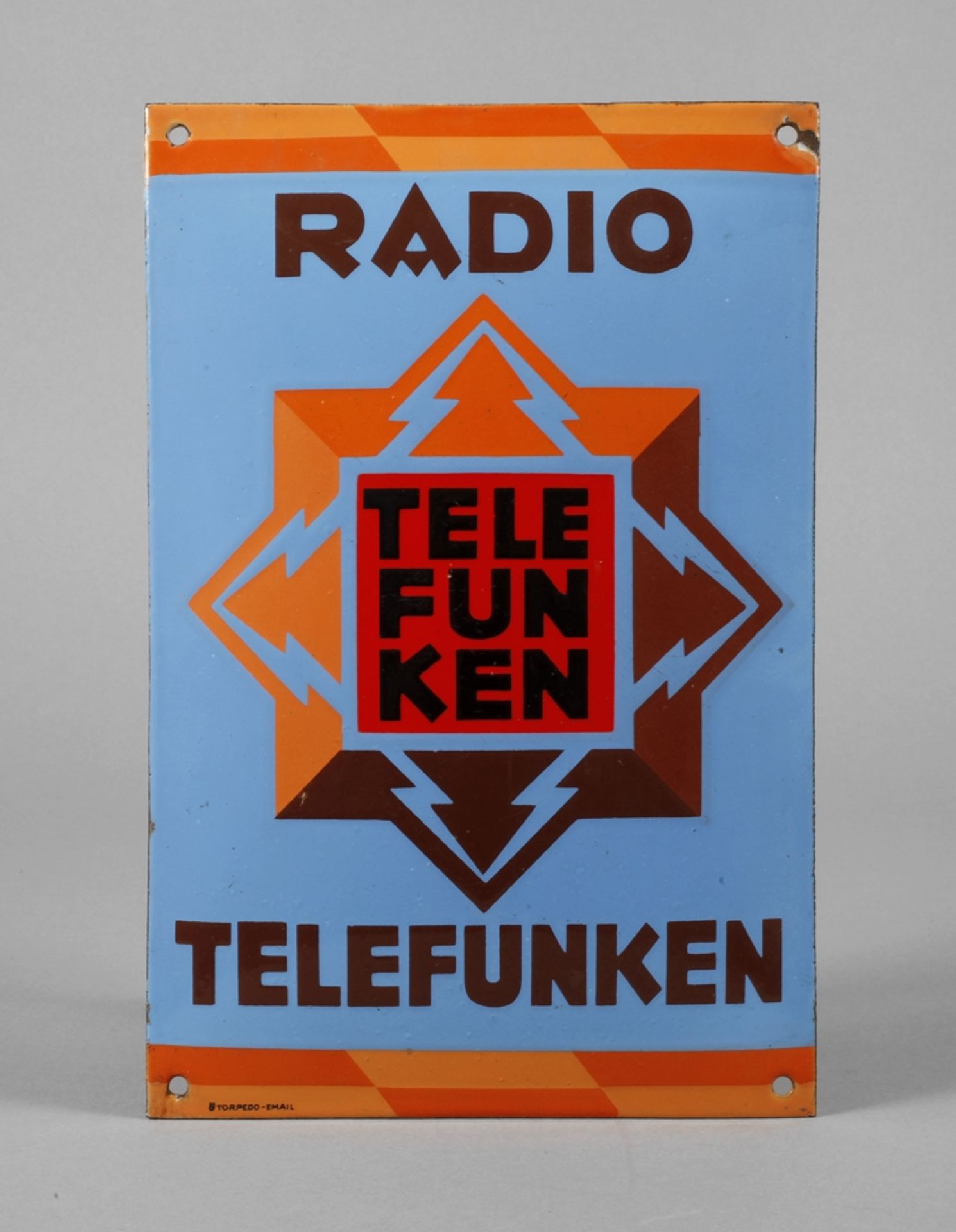 Emailleschild Telefunken