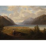 Sommerliche Alpenlandschaft mit See