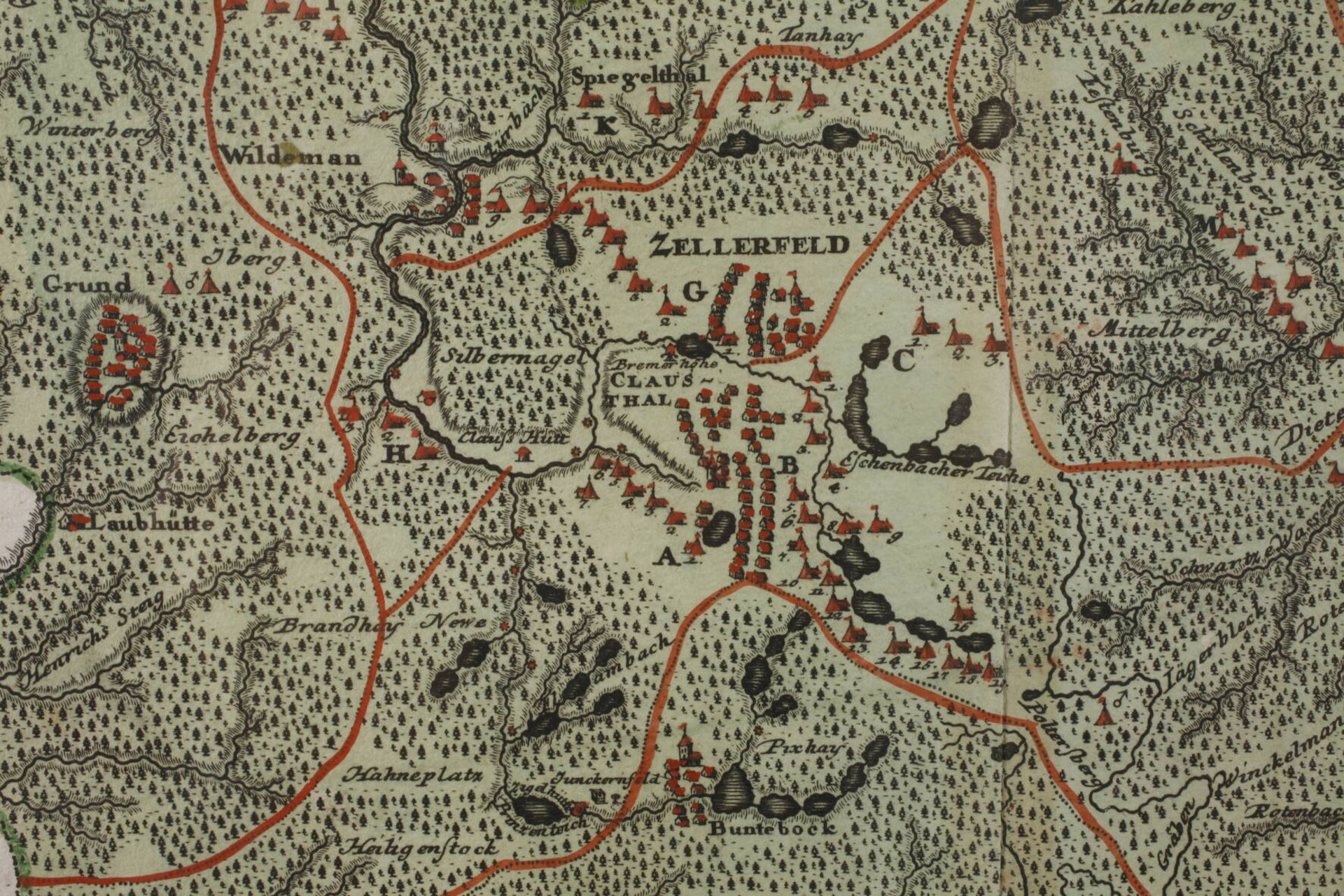 Homanns Erben, Kupferstichlandkarte Harz - Bild 5 aus 6