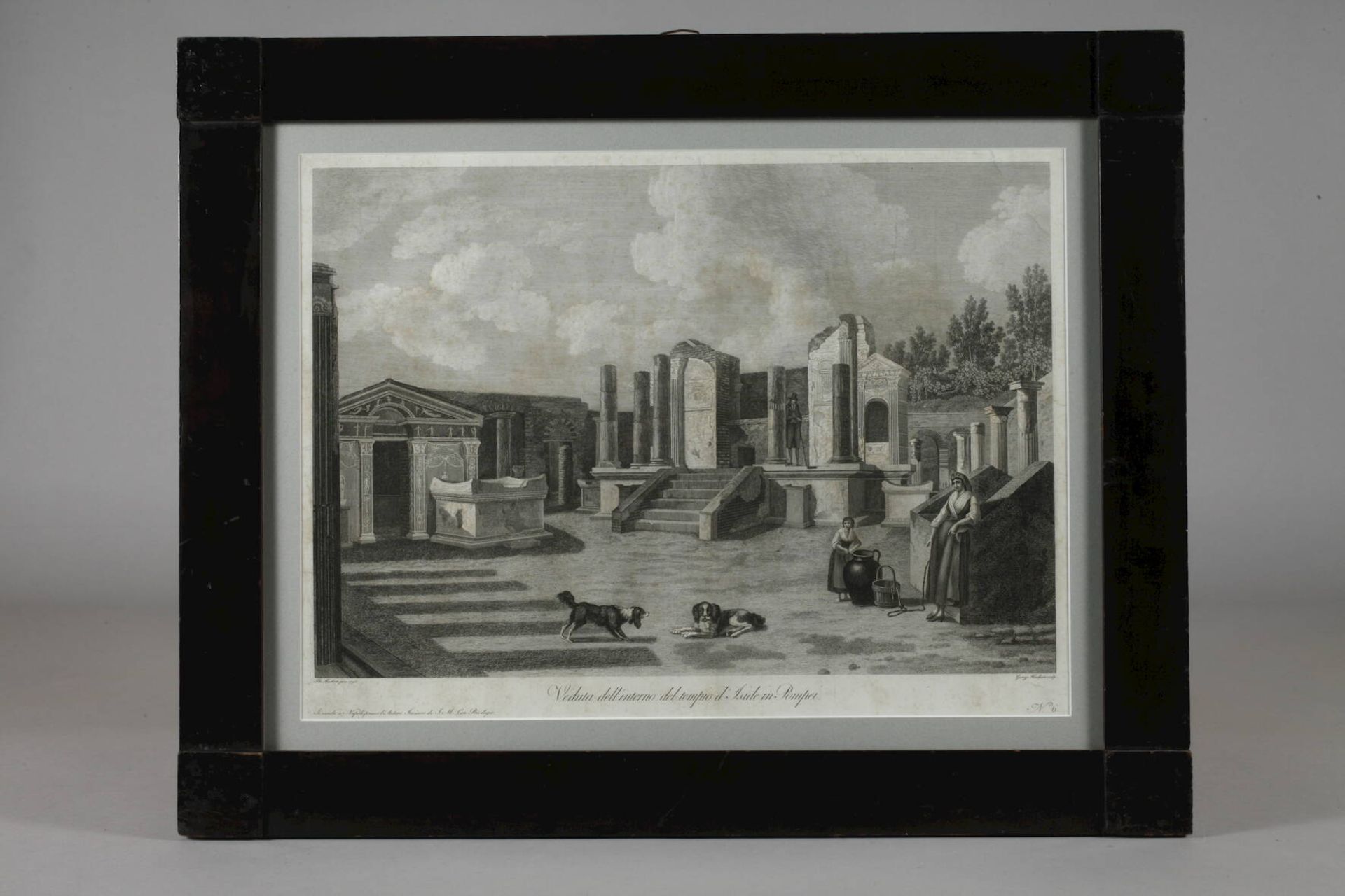 Georg Abraham Hackert, Der Isis-Tempel in Pompeji - Image 2 of 4