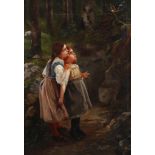E. Rother, Staunende Kinder im Wald