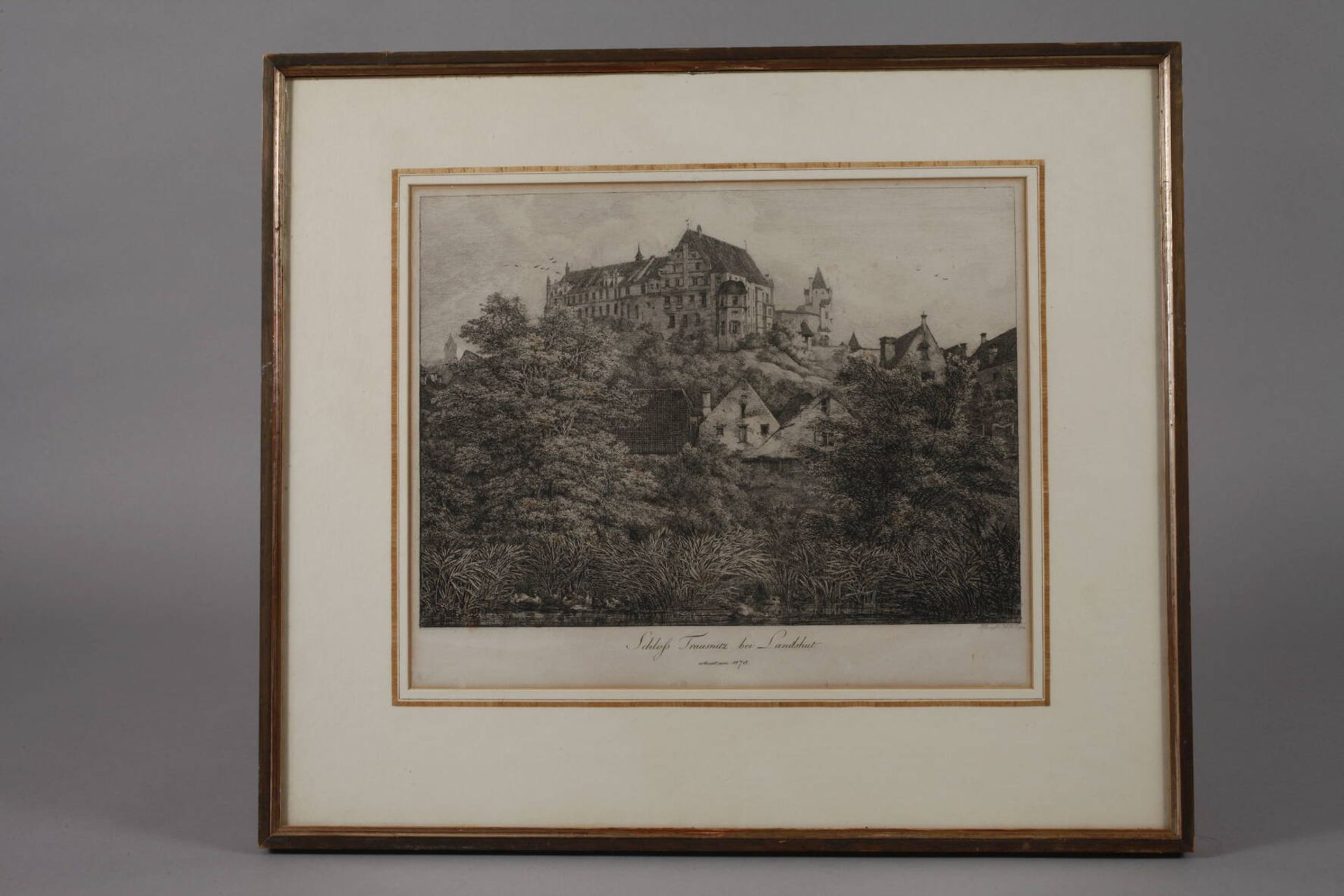 Domenico Quaglio, "Schloss Trausnitz bei Landshut" - Bild 2 aus 3