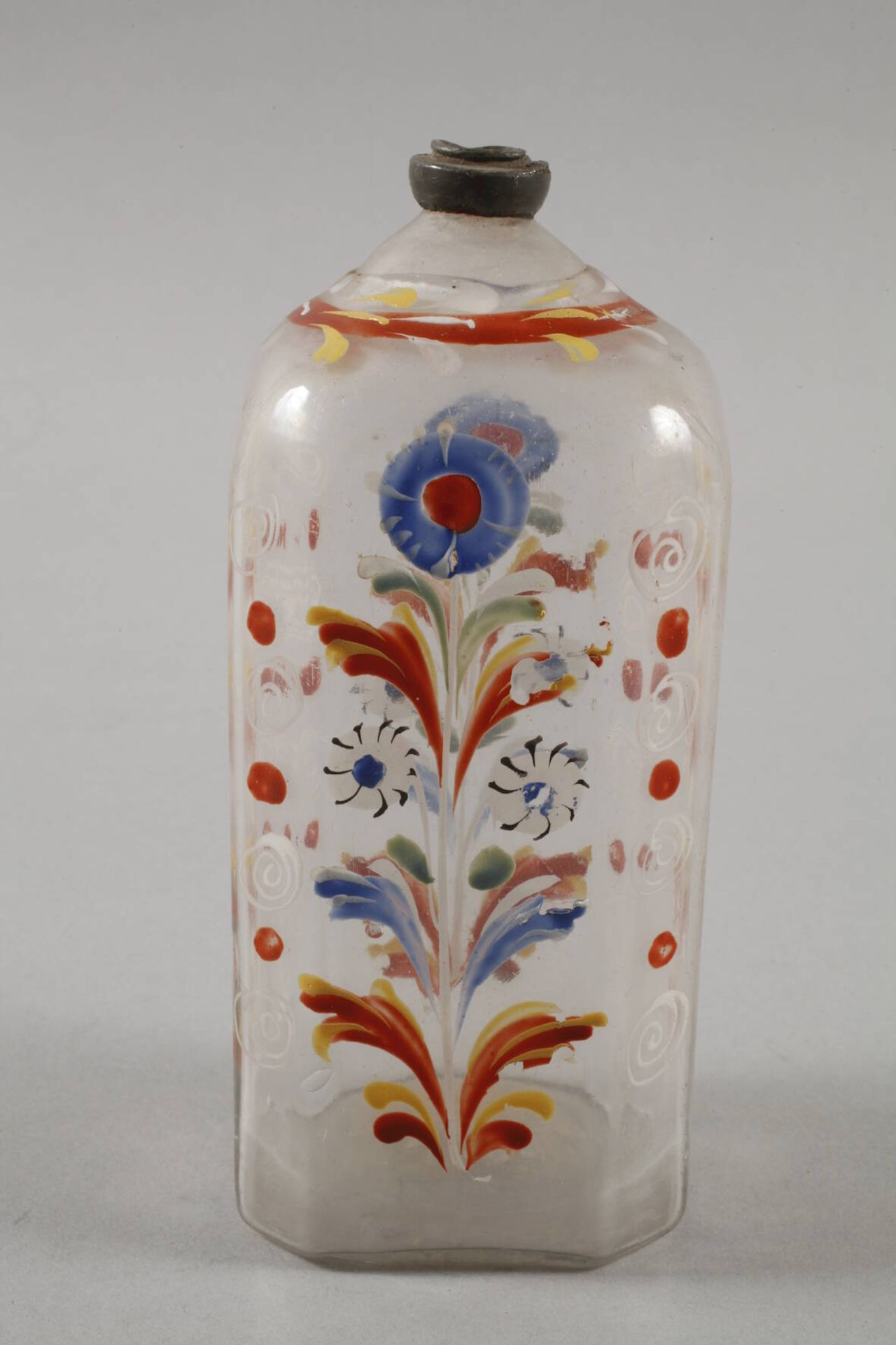 Barocke alpenländische Schnapsflasche - Bild 2 aus 4