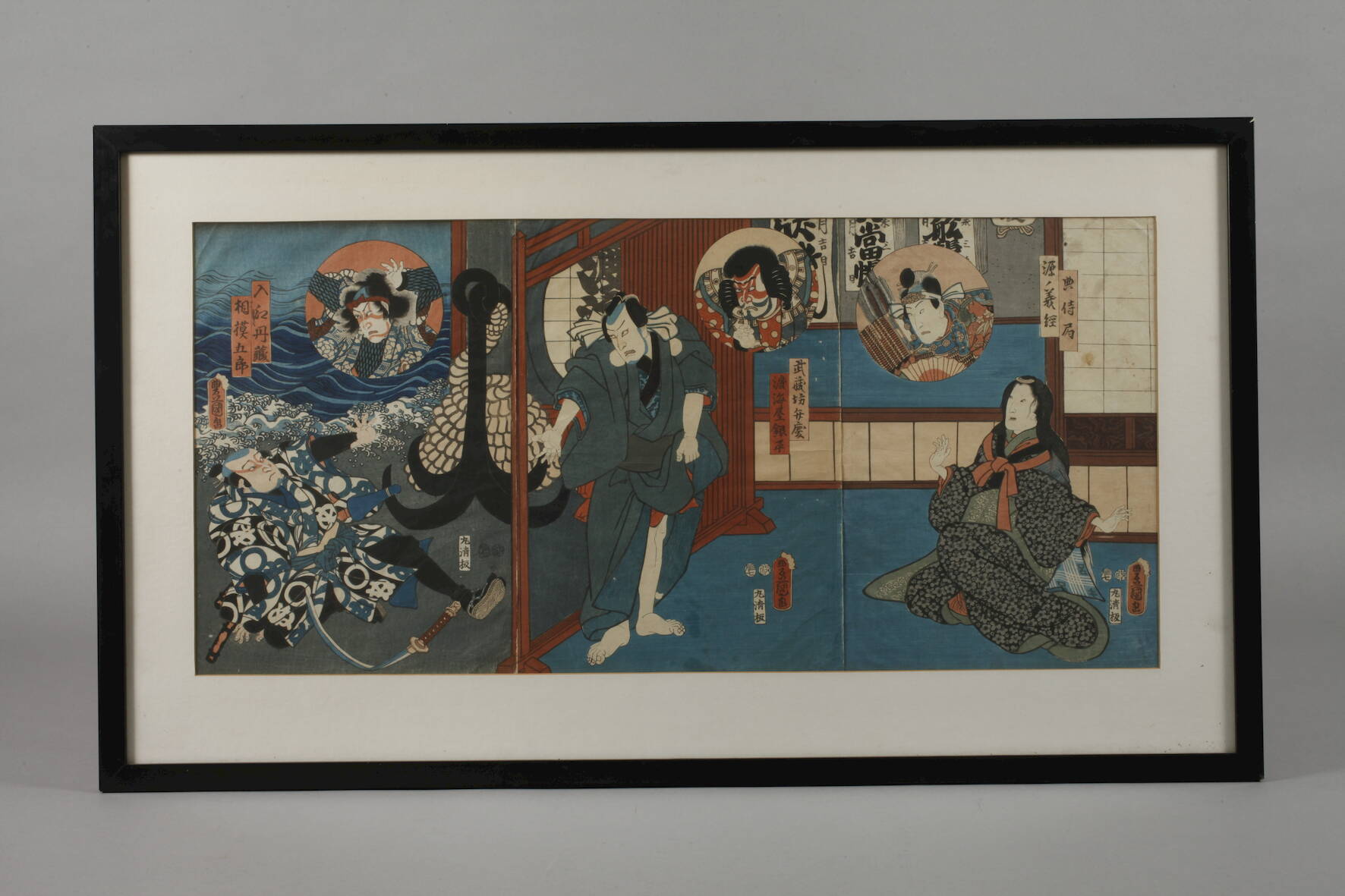 Utagawa Kunisada I., Szene aus dem Kabuki-Theater - Image 2 of 6