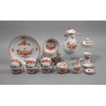 Meissen Kaffeeservice "Indische Malerei, rot"