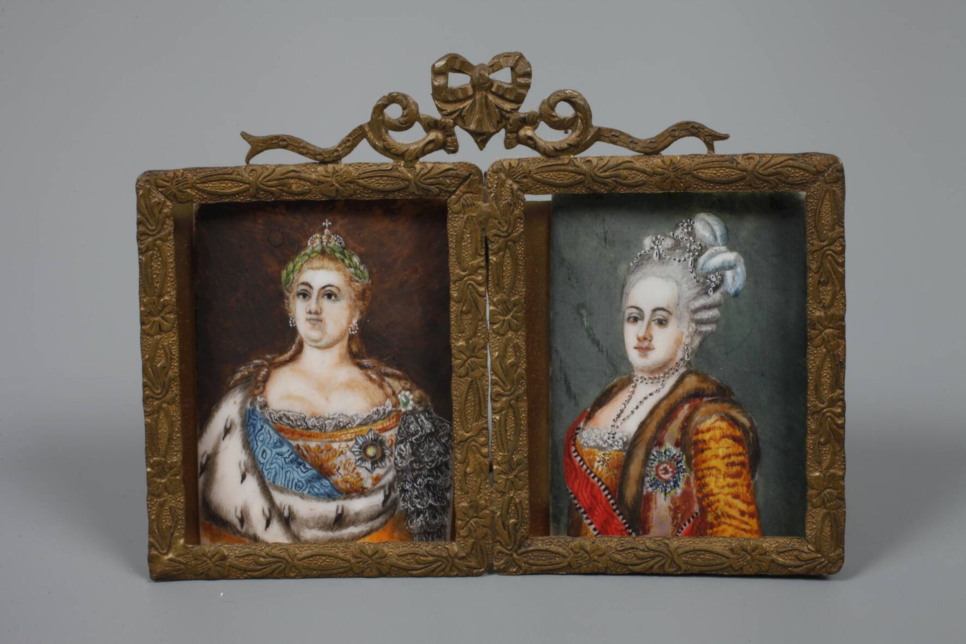 Drei Doppelportraits en miniature - Image 2 of 4