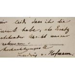 Ludwig von Hofmann, Handschriftliche Postkarte