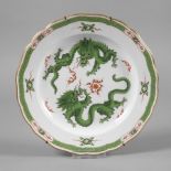 Meissen Wandteller "Mingdrache, grün"