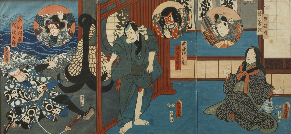 Utagawa Kunisada I., Szene aus dem Kabuki-Theater
