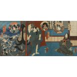 Utagawa Kunisada I., Szene aus dem Kabuki-Theater