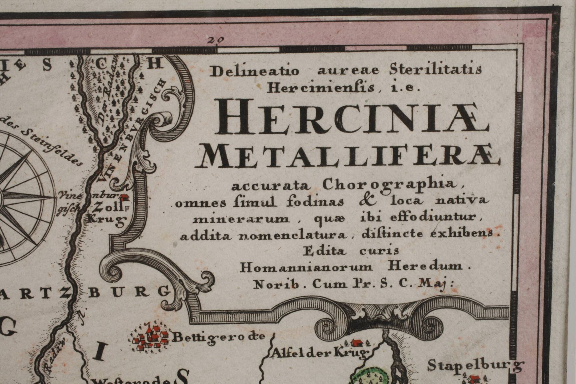 Homanns Erben, Kupferstichlandkarte Harz - Image 3 of 6