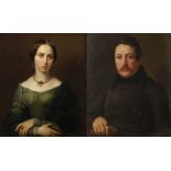 Andreas Mayr, attr., Paar Biedermeier-Portraits