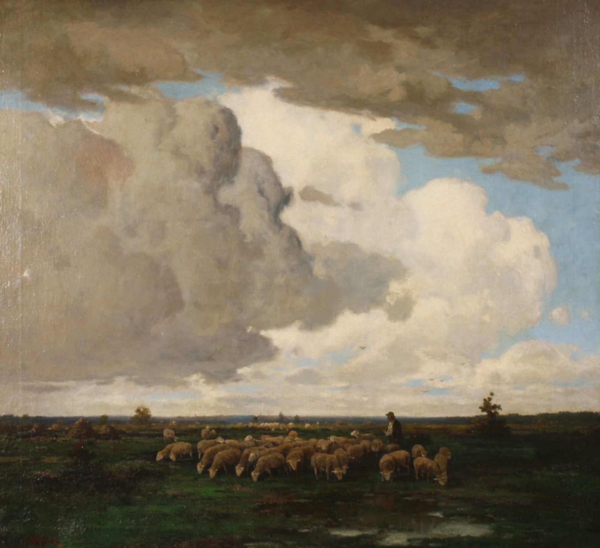 Adolf Kaufman, attr., Pastorale Landschaft