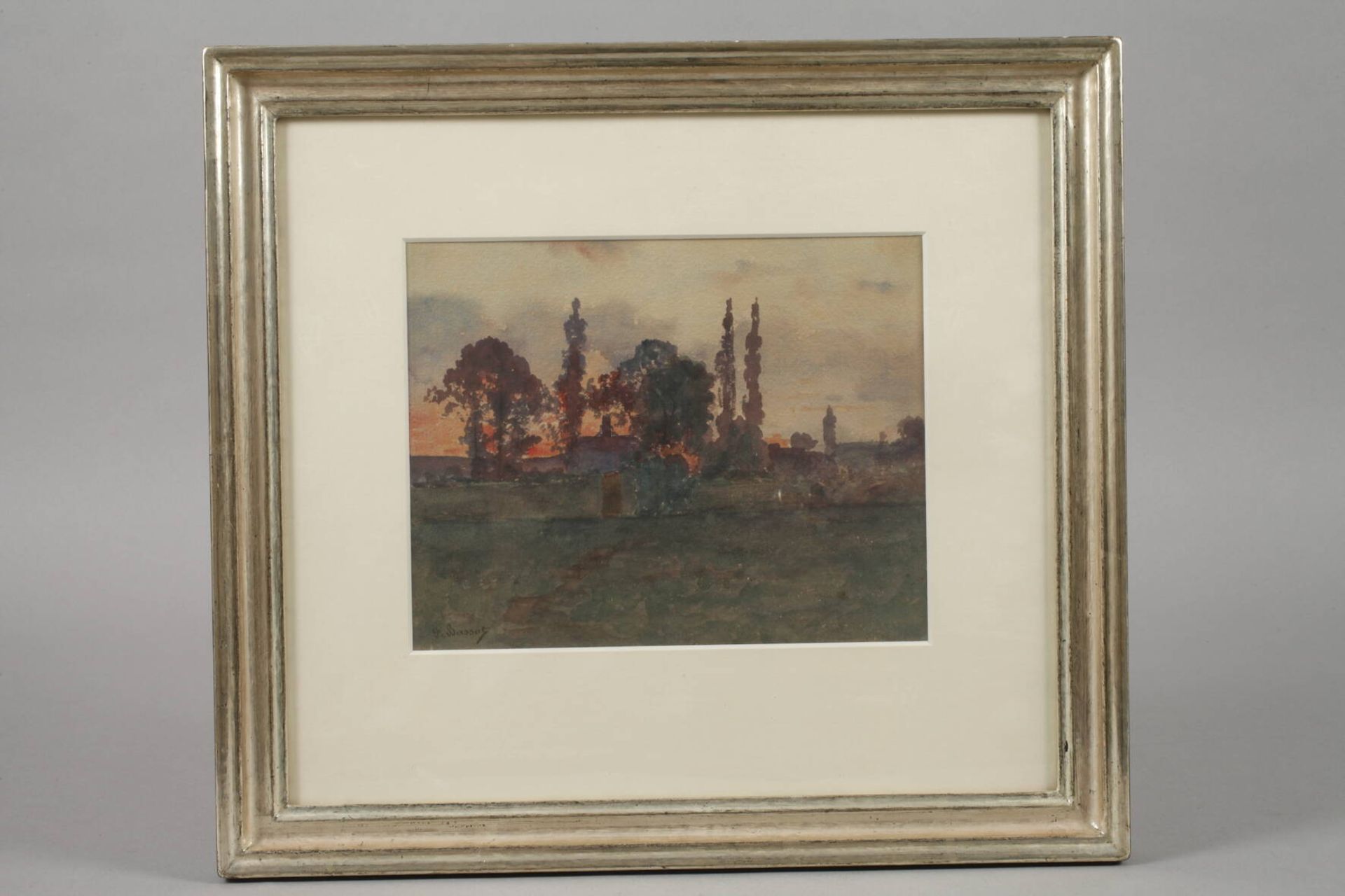 Ferdinand Bassot, Landschaft in der Dämmerung - Bild 2 aus 3