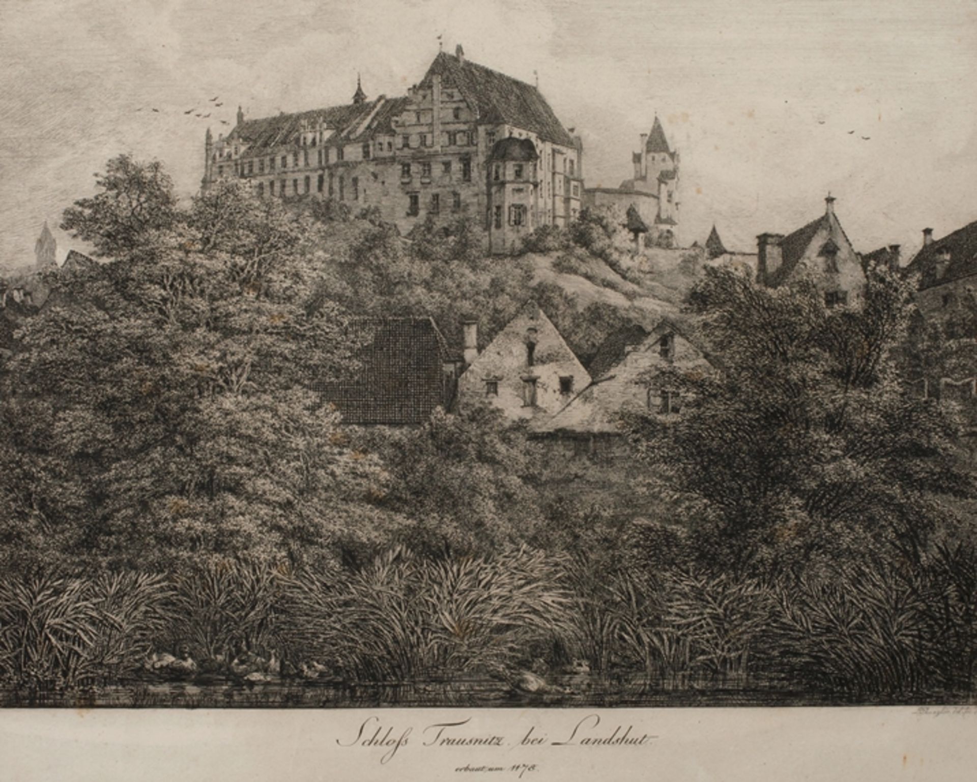 Domenico Quaglio, "Schloss Trausnitz bei Landshut"