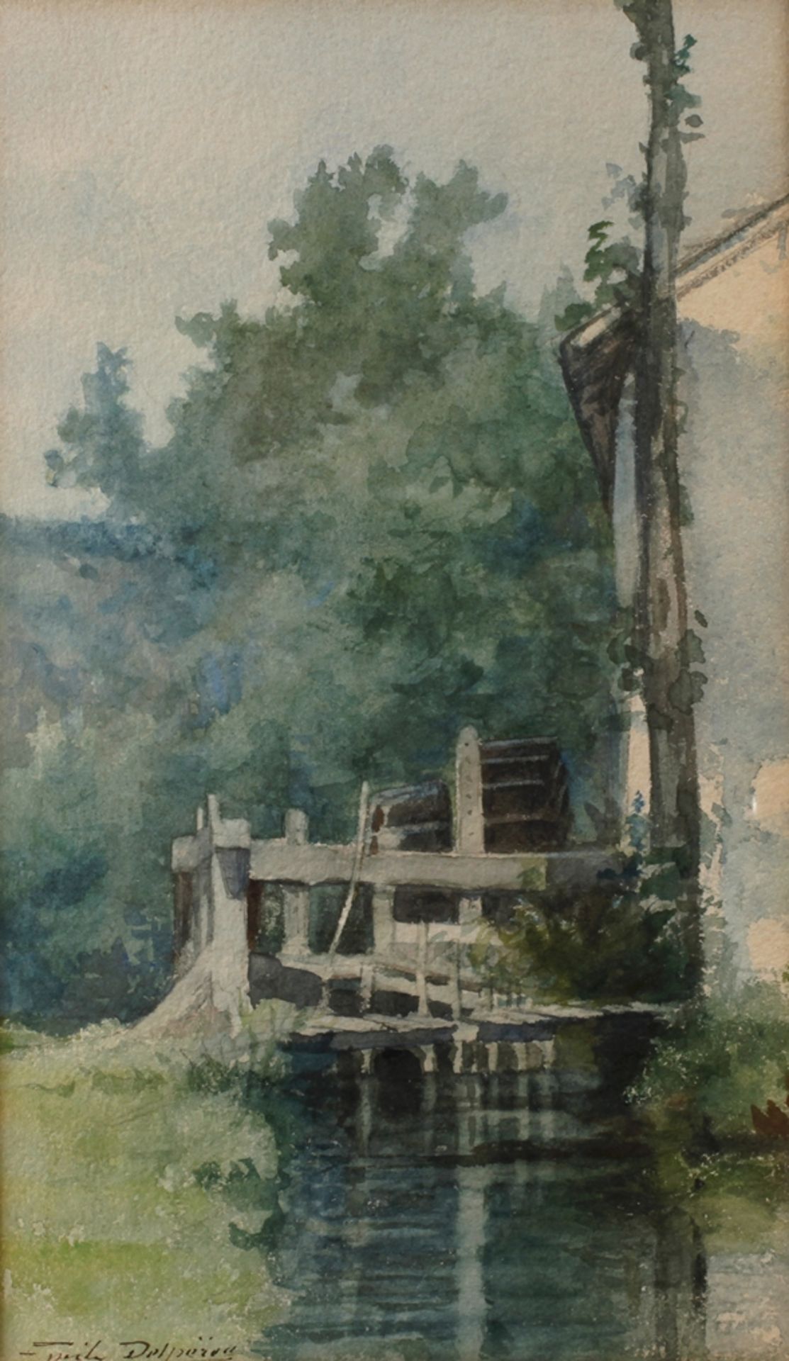 Prof. Émile Delperée, Mühle in Sommerlandschaft 