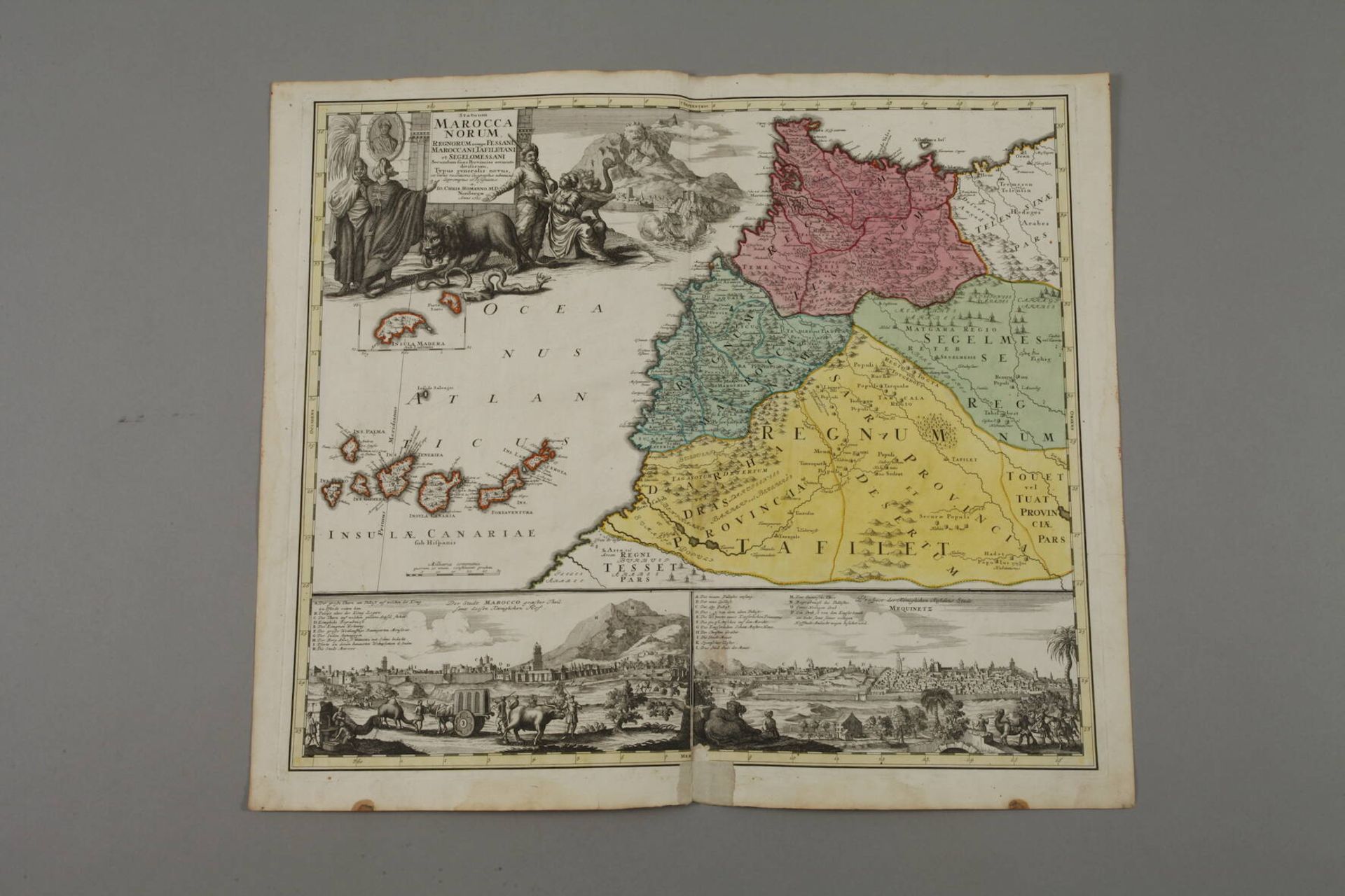 Johann Christoph Homann, Kupferstichkarte Marokko - Bild 2 aus 6