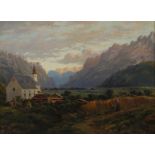 Sommerliche Alpenlandschaft mit Kirche