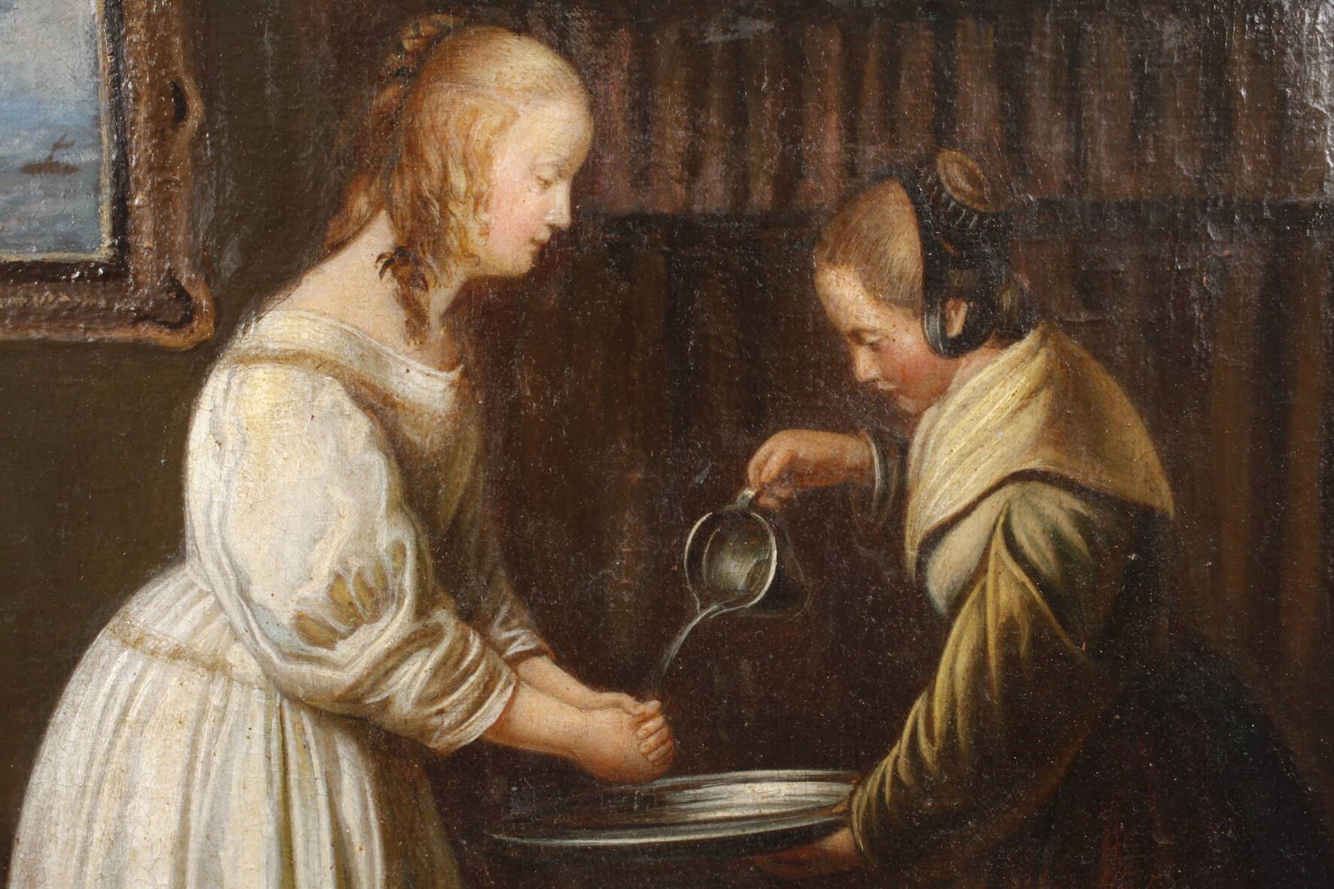 "Dame beim Hände waschen" nach Gerard ter Borch - Bild 3 aus 7