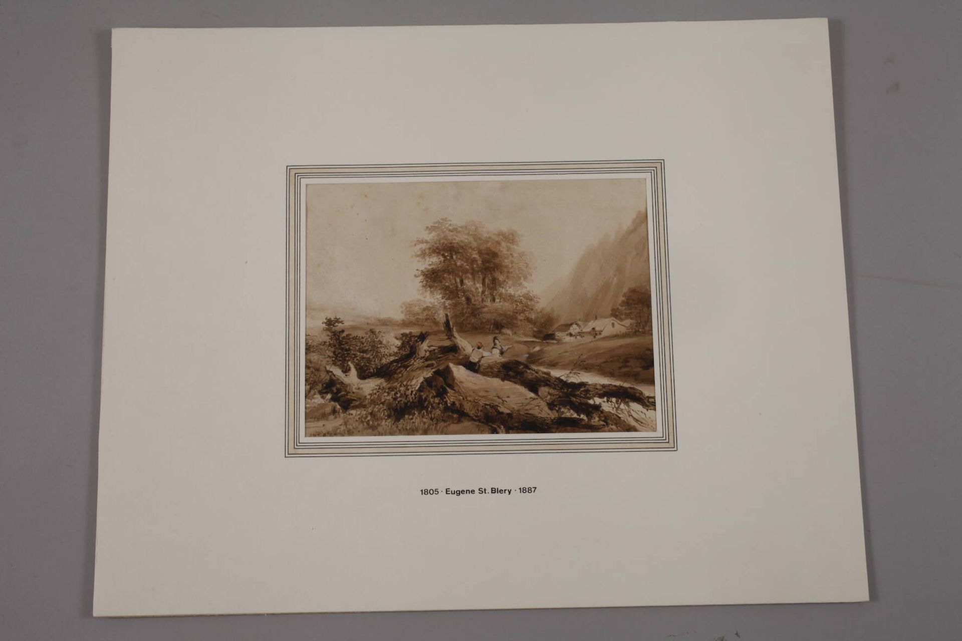 Eugéne Bléry, attr., Am umgestürzten Baum - Bild 4 aus 4
