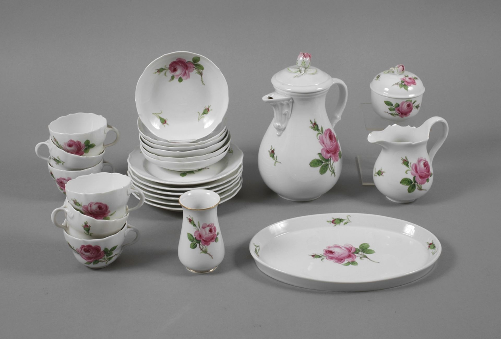 Meissen Kaffeeservice "Rote Rose"