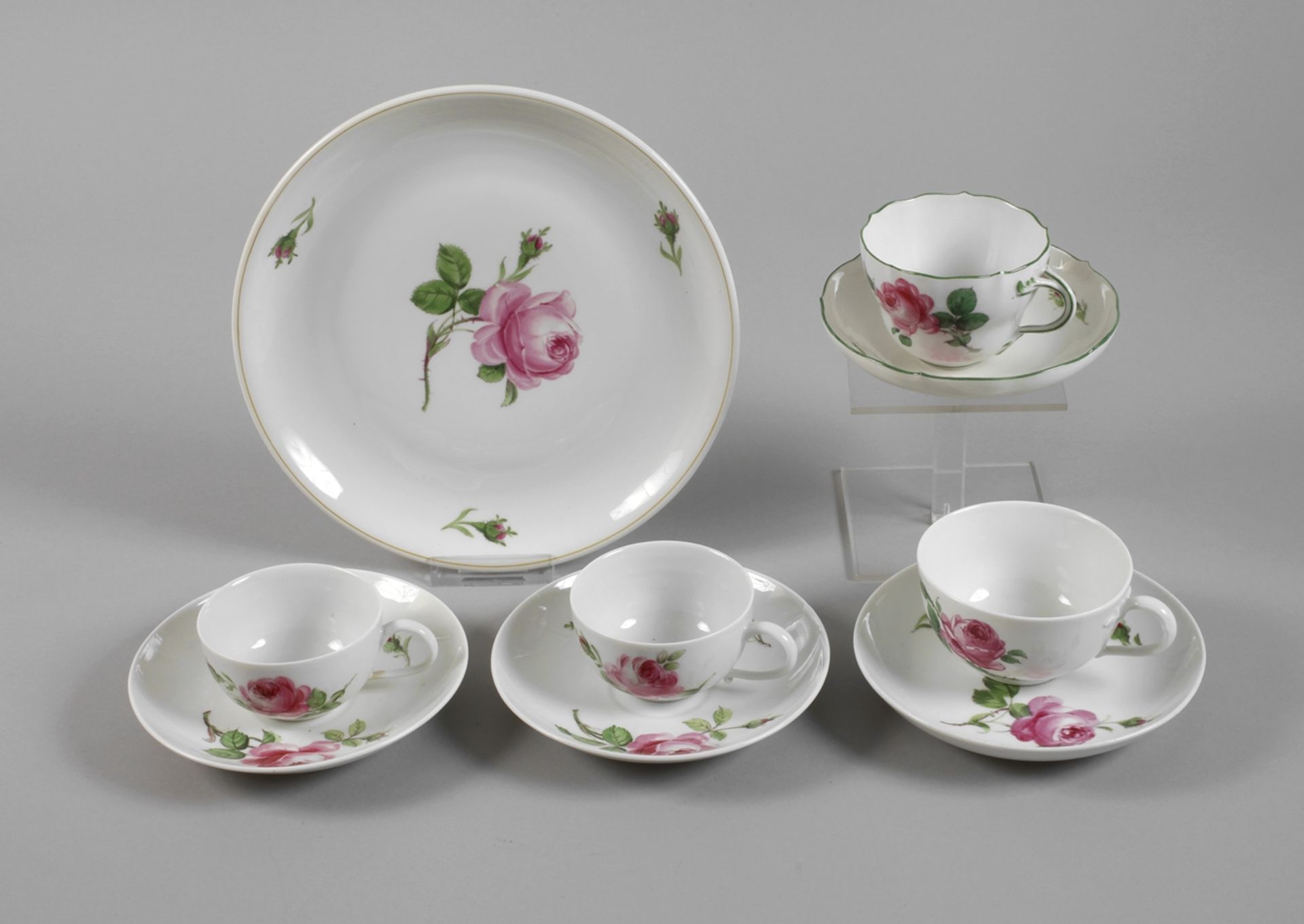 Meissen Konvolut "Rote Rose"