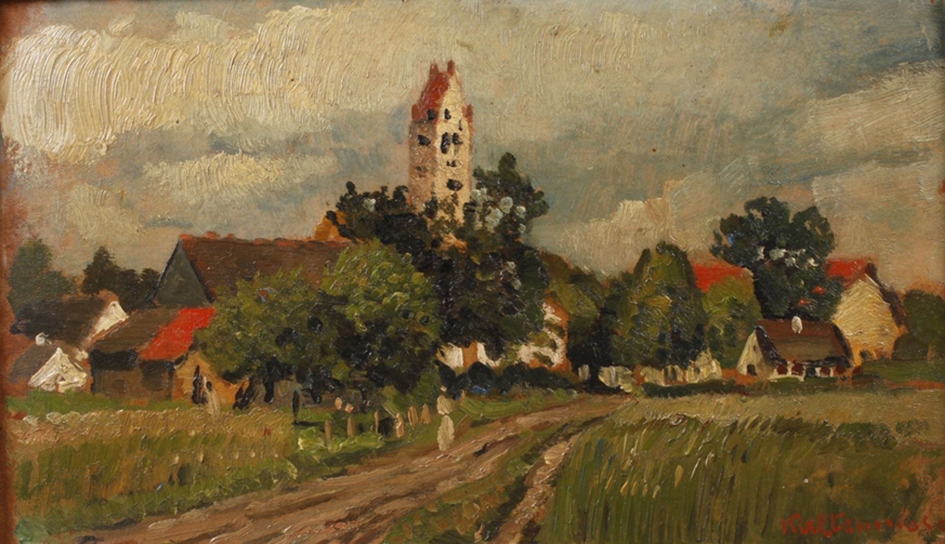 Karl Kaltenmoser, attr., "Blick auf Thaining"