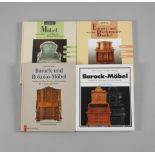 Vier Fachbücher Barockmöbel