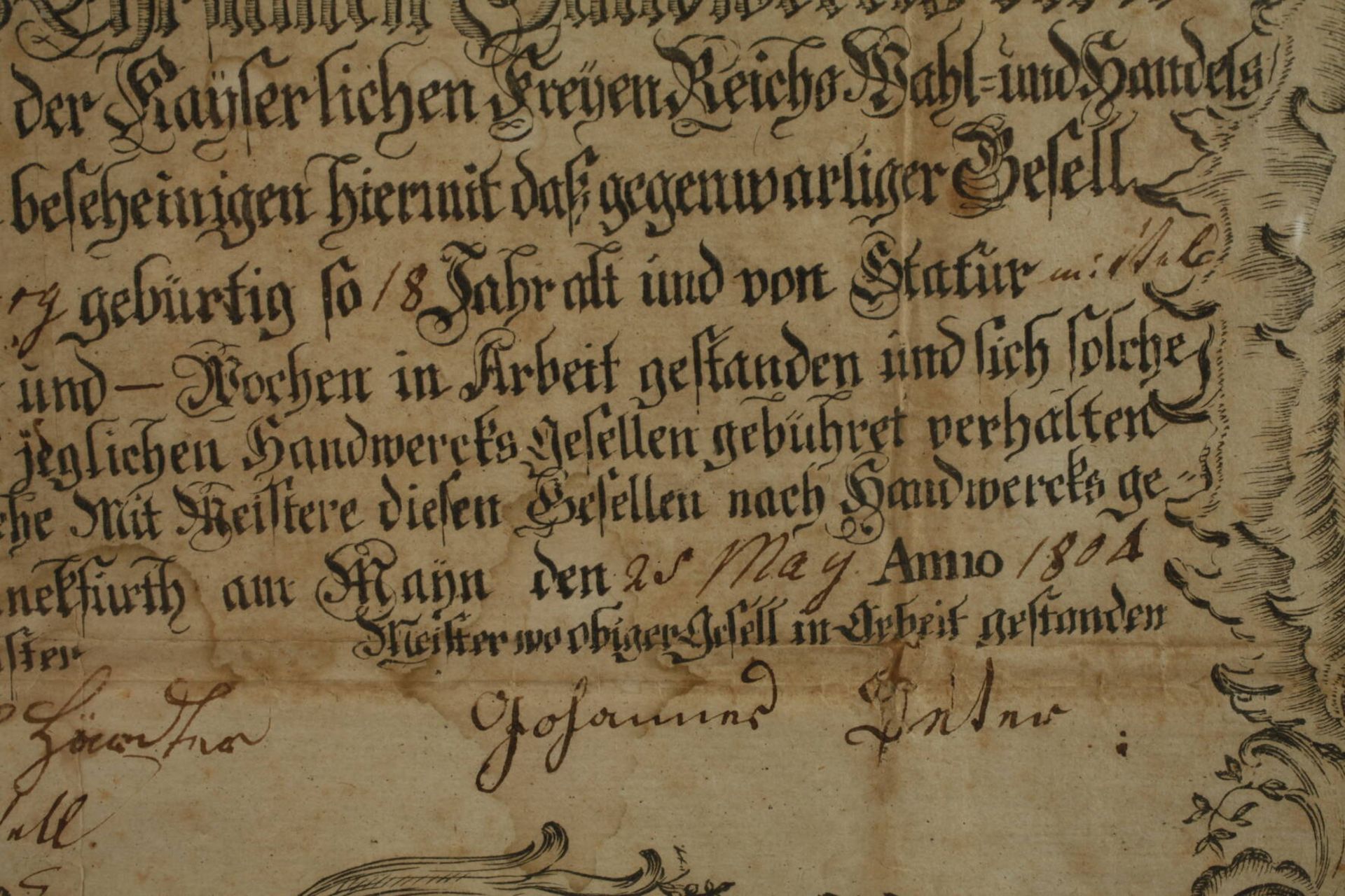 Gesellenbrief der Küfer, Büttner - Image 3 of 4