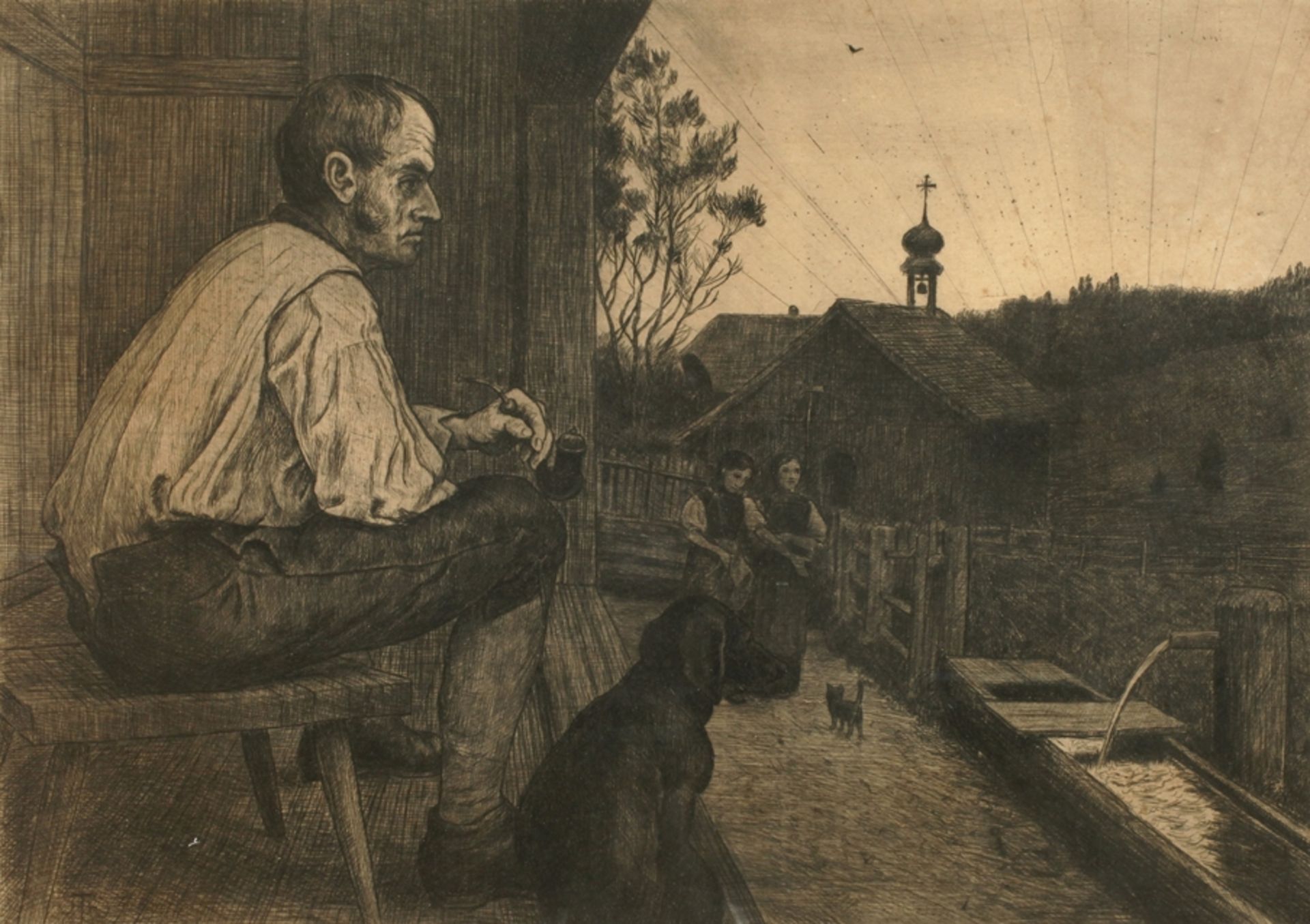 Prof. Hans Thoma, "Feierabend"