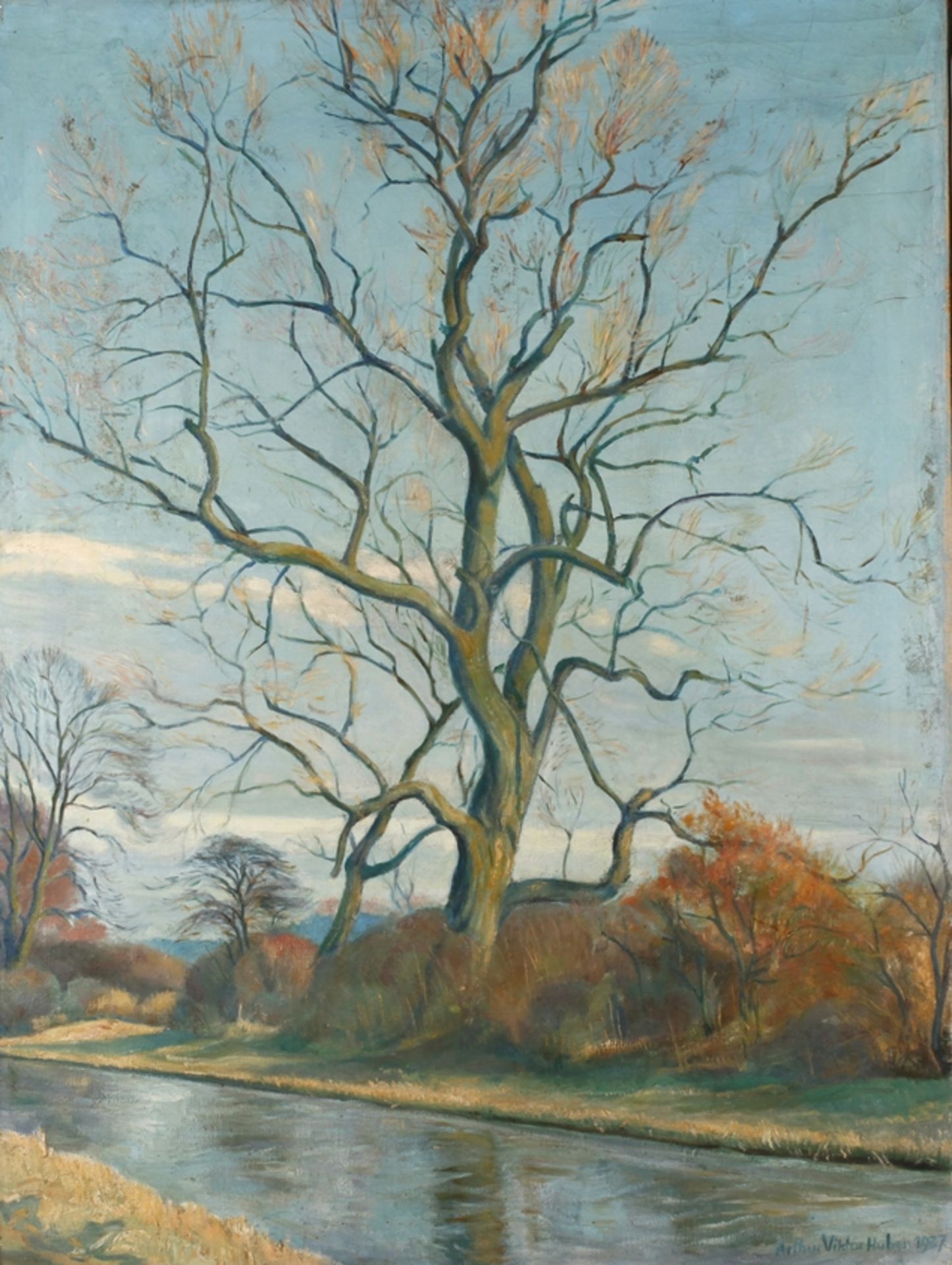 Arthur Viktor Huber, Baum in Vorfrühlingslandschaft