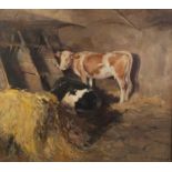Ernst Hecker, Kühe im Stall