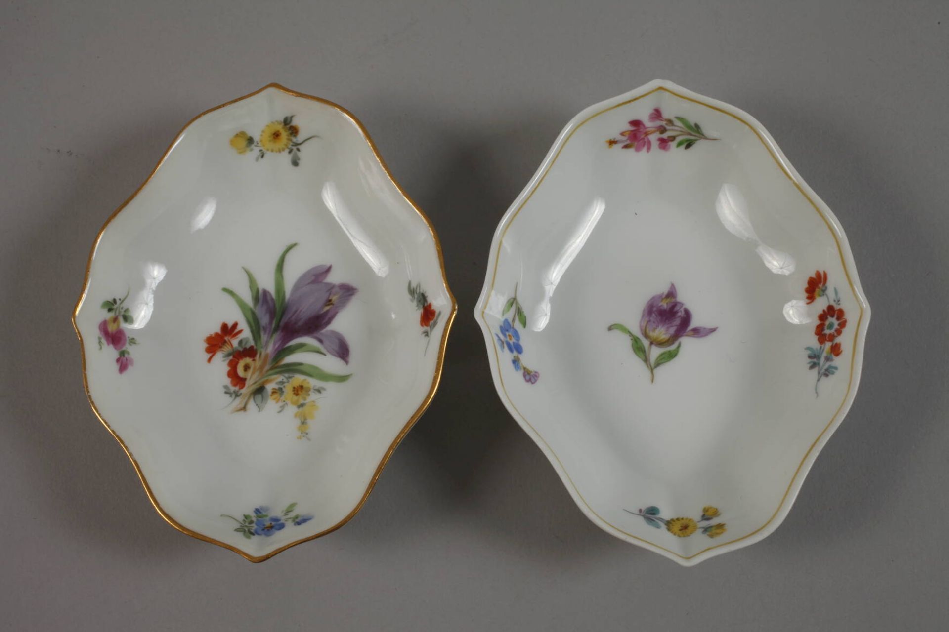 Meissen Konvolut Kleinteile Blumenmalerei - Bild 5 aus 7