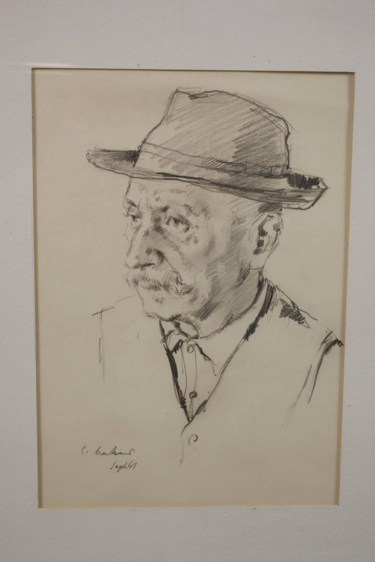 Ernst Hecker, Zwei Portraits - Image 2 of 6