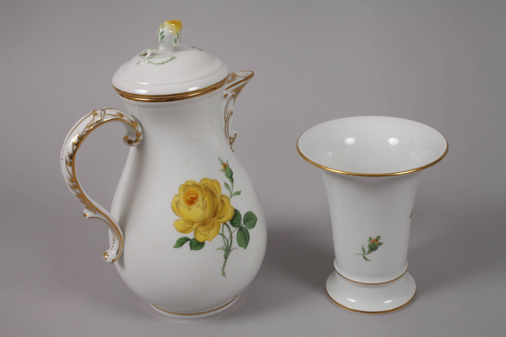 Meissen Kaffeeservice "Gelbe Rose" - Image 6 of 11