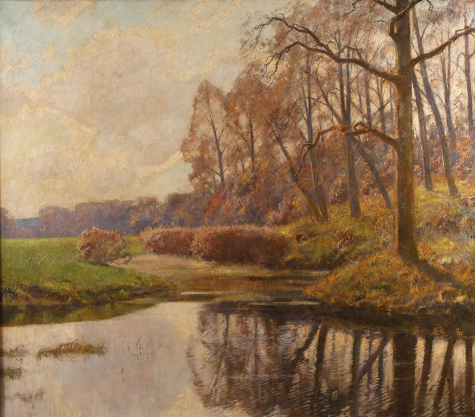 Hans Greinke, Herbststimmung am Weiher