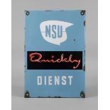 Emailleschild NSU