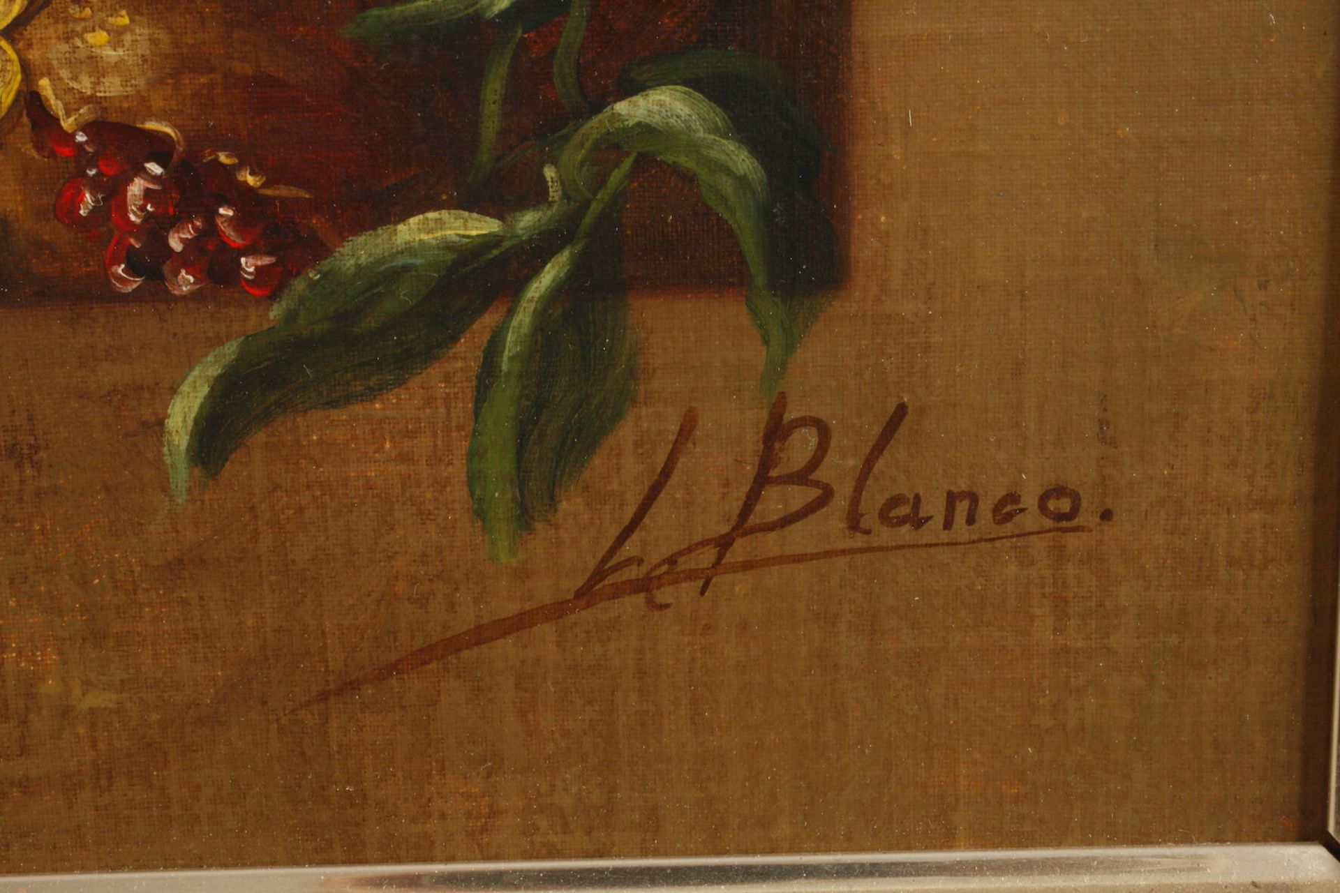 L. Blanco, Blumenstillleben mit Nymphensittich - Image 3 of 8