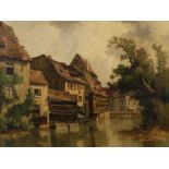 Ernst Bröcker, "Partie an der Pegnitz in Nürnberg"