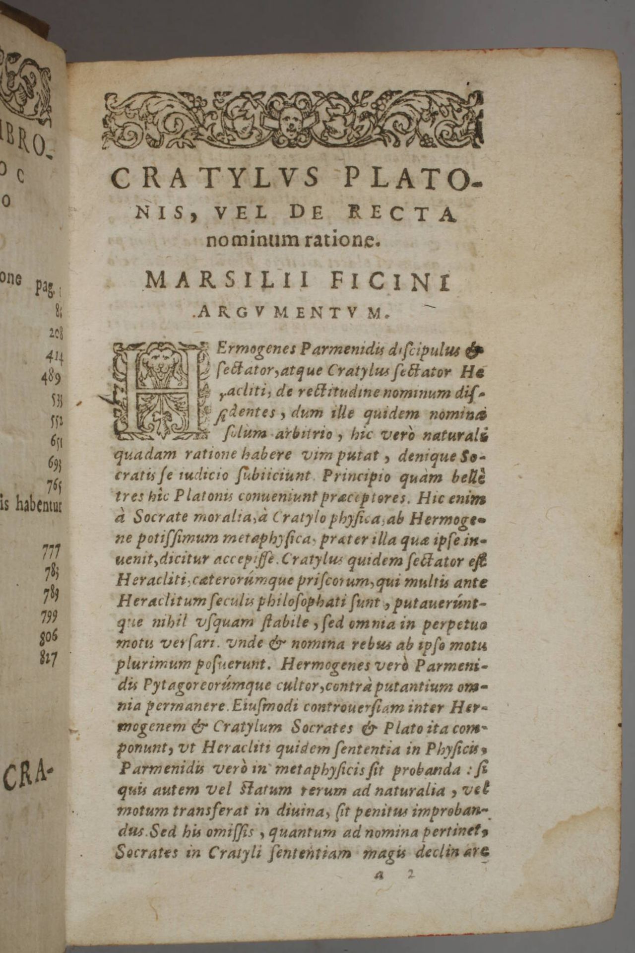 Divini Platonis Operum Omnium 1592 - Image 4 of 6